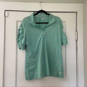 Nike Golf Tour Performance Green Striped Top-XL